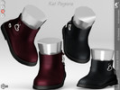 Sims 4 — Shoes KP2H- Infant by KaTPurpura — Leather boots with a slight platform, a strap on the side, and a heart charm