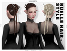 Sims 4 — Ruelle Braided Bun Hairstyle by Leah_Lillith — There is a separate claws accessory, that can be found in HATS