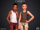 Sims 4 — CORBIN set - child by ali1 — Ribbed Tank Top and Shorts