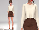Sims 4 — Layla - Sweet Cashmere Set - Knit Sweater and Mini Skirt by Layla — Sweet Cashmere Set