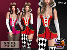 Sims 4 — Queen of Hearts costume  Halloween 2026 by Mydarling20 — Outfit Information Age Groups: Teens, Young Adults,