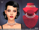 Sims 4 — Double String Pearl Necklace For Kids and Adults by feyona — Double String Pearl Necklace For Kids and Adults