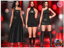 Sims 4 — Halloween Black Widow Set by Harmonia — Maxi Dress - 16 Swatches