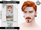 Sims 4 — Anchor Goatee with Stubble and Sideburns by David_Mtv2 — Facial Hair Style N310