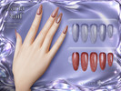 Sims 4 — Zaria Nail by VELYSEA — Fingernail category HQ comatble 35 swatches