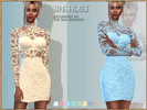 Sims 4 — SHORT LACE DRESS by Sims_House — SHORT LACE DRESS