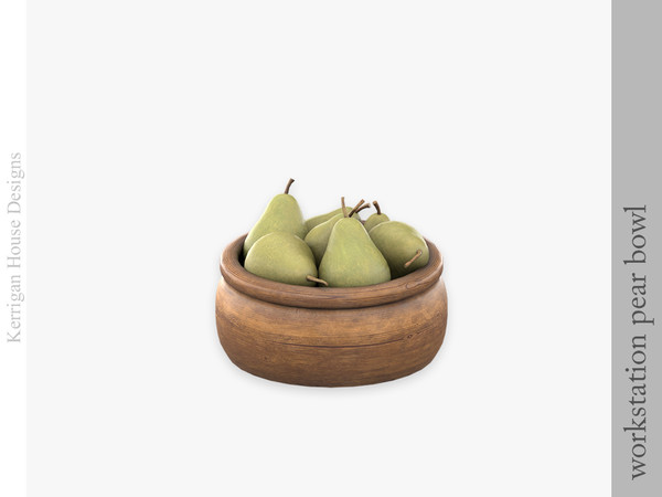 Sims 4 — Workstation Pear Bowl by kerriganhouse — A modern office and decor collection.