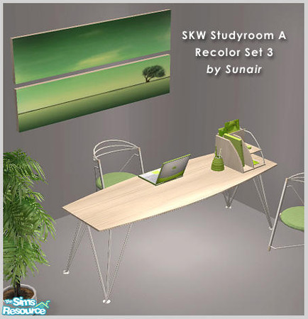Sims 2 — SKW Study Room A - Recolor set 3 by Sunair — SKW Study Room A - Recolor set 3 (nature)