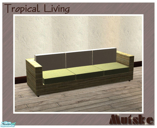 Sims 2 — Tropical Living - Sofa by Mutske — Recolor of my set Okuri Living.