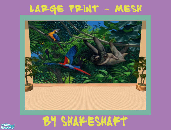 Sims 2 — Large Print - New Mesh by Shakeshaft — Part of a New Mesh Painting Set, this painting is quite large and covers