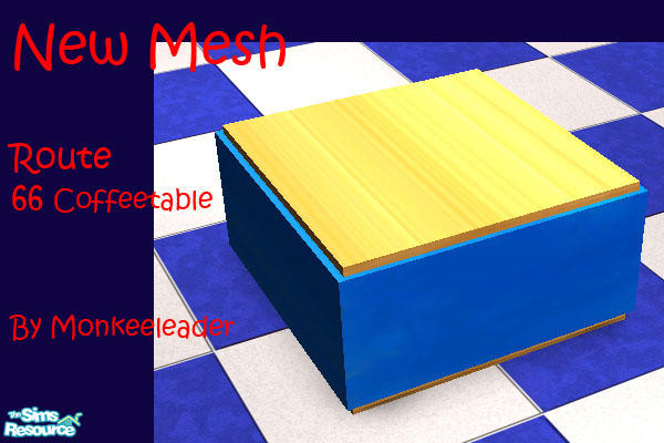 Sims 2 — Route 66 Set by Monkeeleader-Coffeetable by monkeeleader — Coffee Table of Route 66 set by Monkeeleader.
