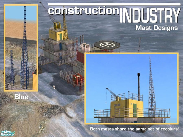 Sims 2 — Mast Tower - Blue Recolour by Cyclonesue — A recolour for the large mast tower. The small tower shares this