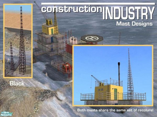 Sims 2 — Mast Tower - Black Recolour by Cyclonesue — A recolour for the large mast tower. The small tower shares this