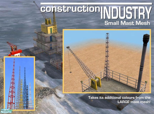 Sims 2 — Mast Tower - Small Mesh by Cyclonesue — The small mast mesh. This takes its additional colours from the large