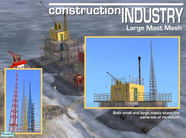 Sims 2 — Mast Tower - Large Mesh (Master) by Cyclonesue — The large mast. This mesh shares its recolours with the smaller