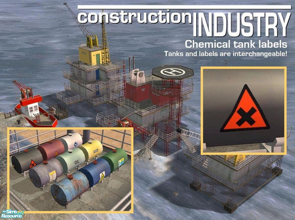 Sims 2 — Tank Label - Danger by Cyclonesue — A decorative tank label. Tank colours and labels are interchangeable. Don't