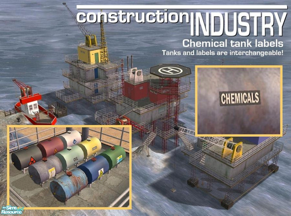 Sims 2 — Tank Label - Chemicals by Cyclonesue — A decorative tank label. Tank colours and labels are interchangeable.