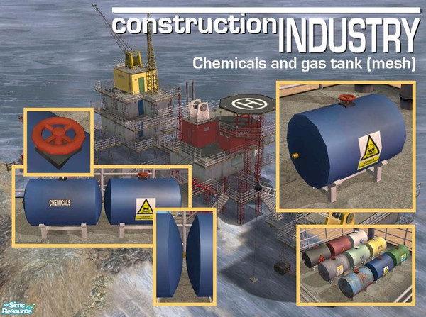 Sims 2 — Chemical Tank (MESH) by Cyclonesue — A decorative tank for your lots. The available tank colours and labels are