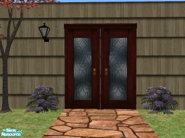 Sims 2 — cat3cmglassdoordkwwidepattern by cat3cm — by cat3cm