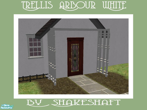 Sims 2 — Trellis Arbour - White by Shakeshaft — Part of a set of trellis and climbing plants for the garden, set includes
