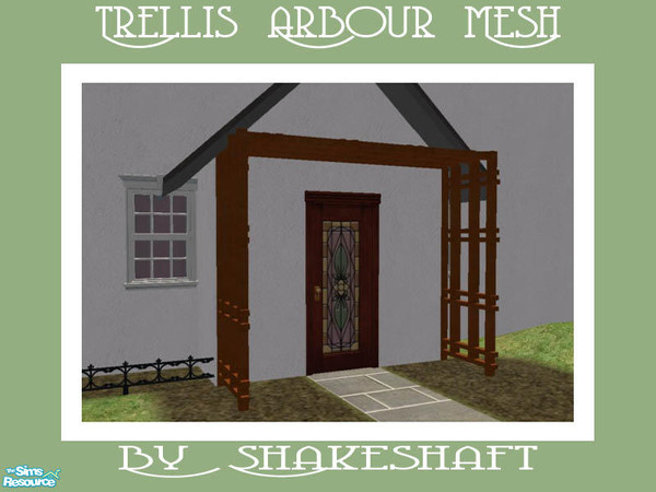 Sims 2 — Trellis Arbour - Mesh by Shakeshaft — Part of a set of trellis and climbing plants for the garden, set includes