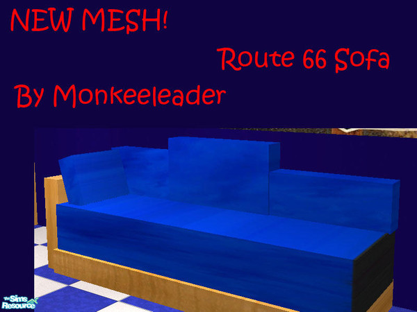 Sims 2 — Route 66 Set by Monkeeleader - Sofa by monkeeleader — Sofa of the Route 66 Set by Monkeeleader.