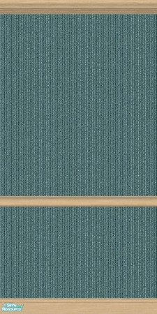 Sims 2 — Country Flowers Wall 5 by ImmeK — A pin-stripes wallpaper in teal, framed in polished lightwood, based on