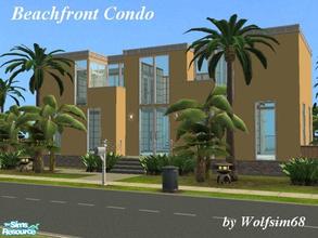 Sims 2 — Beachfront Condo by Wolfsim68 — The Living, Dining, Kitchen & Study are partitioned to look like seperate