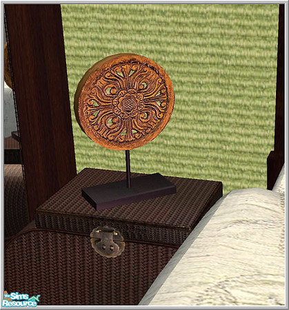 Sims 2 — modern asia bedroom - B43 Wooden Mandala Sculpture by Birgit43 — 