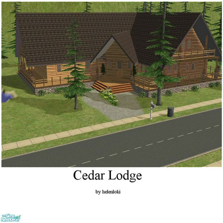 Sims 2 — Cedar Lodge by Helenloki — Welcome to Cedar Lodge, a secluded cabin for your sims set in the mountains and