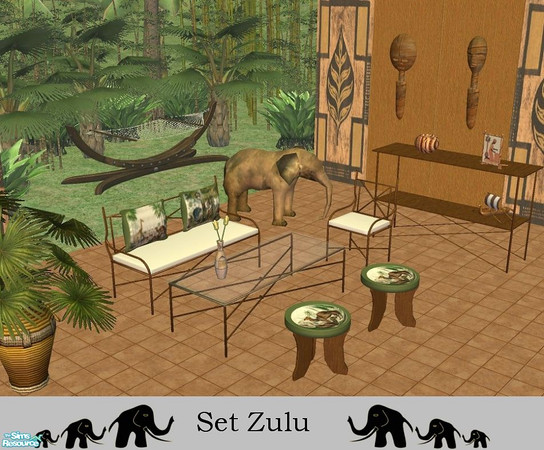 Sims 2 — Set Zulu by marilu — 10 new Meshes