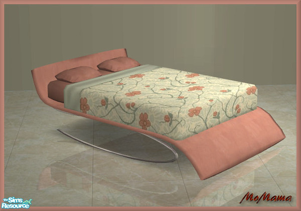 Sims 2 — NK TC63 Just Peachy Salsa BR - Bed Frame by MoMama — A stylish bed frame in a delectable peach.