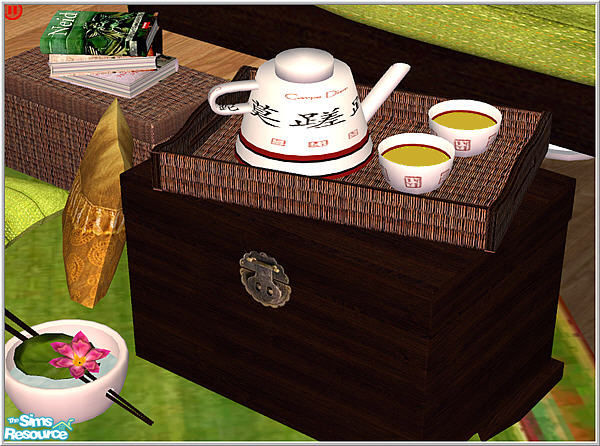 Sims 2 — modern asia bedroom - B43 Modern Asia Teaset Mesh by Birgit43 — 