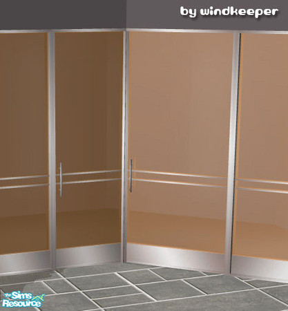 Sims 2 — Helios door - golden glass by Windkeeper — Glass recolor for Helios door from "Helios Doors and