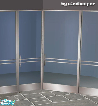 Sims 2 — Helios door - clear glass by Windkeeper — Glass recolor for Helios door from "Helios Doors and
