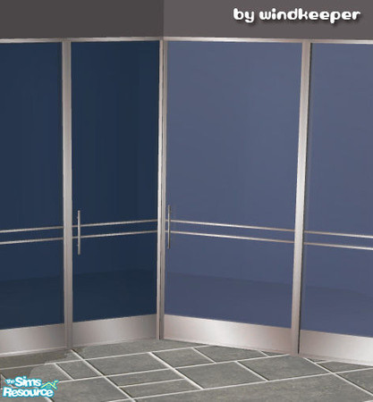 Sims 2 — Helios door - blue glass by Windkeeper — Glass recolor for Helios door from "Helios Doors and Windows"
