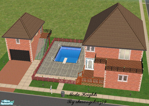 Sims 2 — Moda Heights by stusangelcaz79 — A neutrally decorated 2 bedroom home with a garage featuring space above for a
