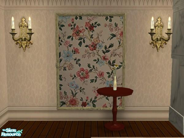 Sims 2 — Floral Wall Panel by sammish — feel free to use in lot across the whole sims community. tsraa