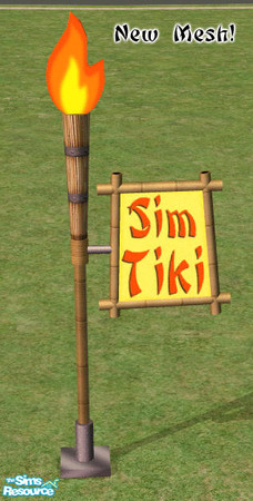 Sims 2 — Sim Tiki - The Big Sign by Shannanigan — Yet another ridiculously large lighted Sign. This is the mesh file