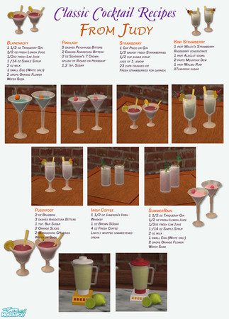 Sims 2 — Judy Cocktail Recolor Set by judyhugsnoopy — Recolor of Simaddict99 Cocktail Time, Hope you like it :D Please
