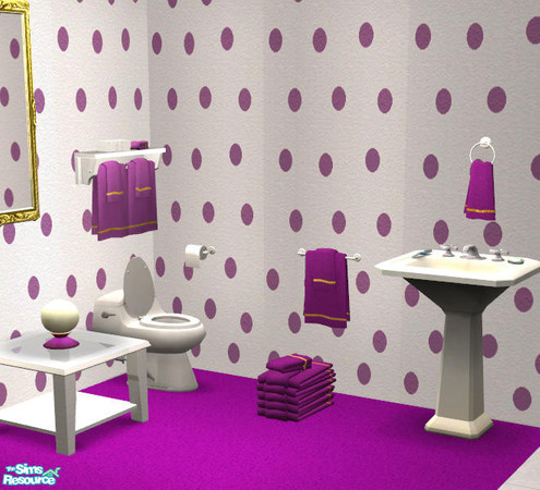 Sims 2 — TP Hanging Metal White - #320449 by DOT — TP Hanging Metal White. DOTs Cove, dotted with towels. *OFB REQUIRED*