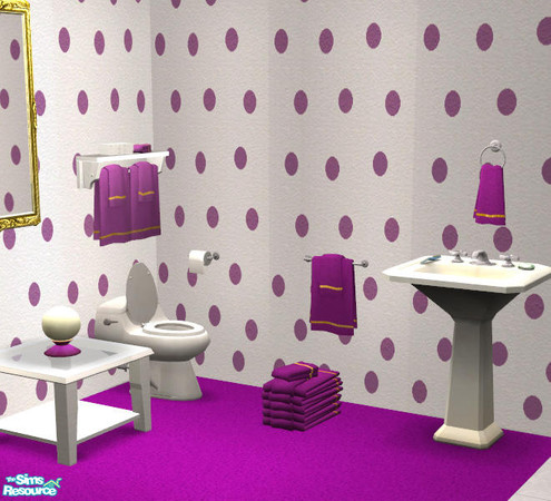 Sims 2 — TP Hanging Metal Stainless - #420449 by DOT — TP Hanging Metal Stainless. DOTs Cove, dotted with towels. *OFB