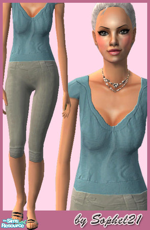Sims 2 — SO_ElderCollection_005 - 2 by Sophel21 — set of 6 whole casual summer outfits for female elder sims. Outfit