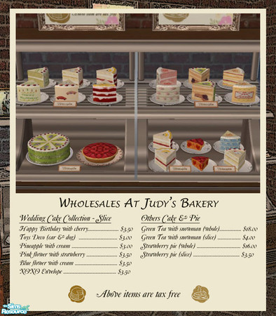 Sims 2 — Judy Fake Goods Recolor Set 2 by judyhugsnoopy — Hi, this time I prepared the Wedding Cake Collection for your