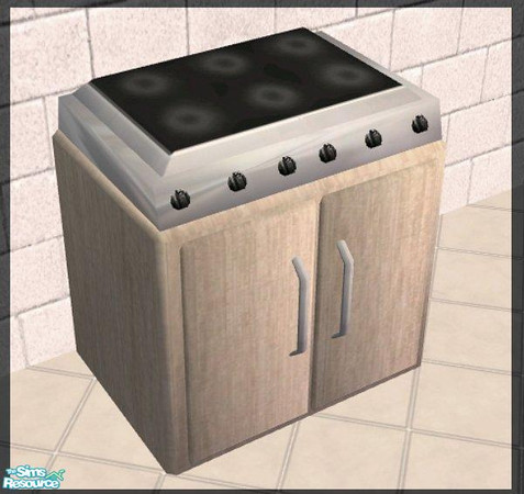 Sims 2 — The Lavada Kitchen - Flattop Range by NewSimSimGirl — Range only, no oven functions.