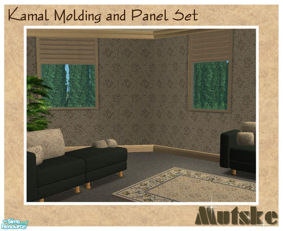 Sims 2 — Kamal Molding and Panel - Maple by Mutske — These are a better version of my first Molding and Panel set.