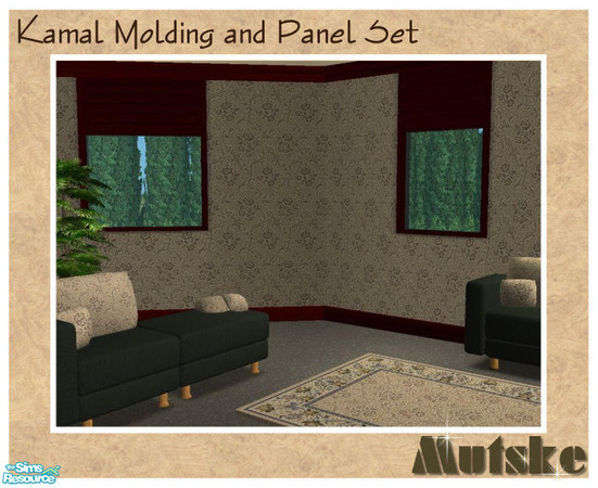 Sims 2 — Kamal Molding and Panel - Red by Mutske — These are a better version of my first Molding and Panel set. Diagonal