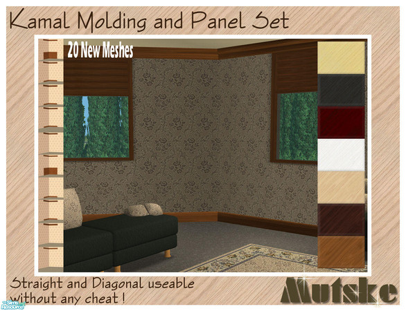 Sims 2 — Kamal Molding and Panel Set by Mutske — These are a better version of my first Molding and Panel set. Diagonal