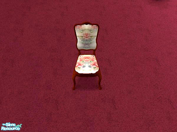 Sims 2 — Roses Collection in Cherry - Desk Chair by munchkin_brat — Wood frame only. Maxis matched to coordinate with