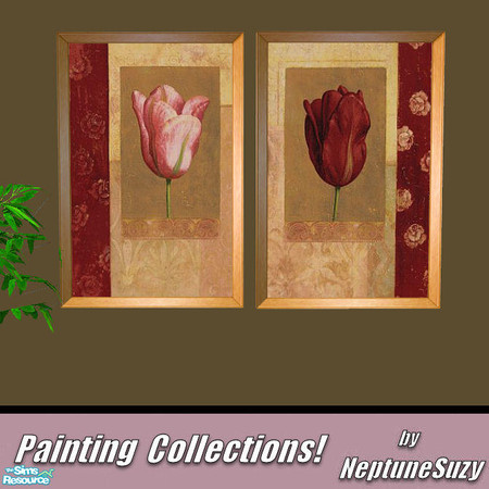 Sims 2 — NSC Painting Set20 - Tulip Flower by Neptunesuzy — Your Sims will love these Floral Paintings! Enjoy!